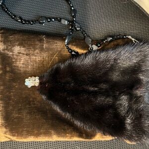 This is an exclusive handmade fur handbag